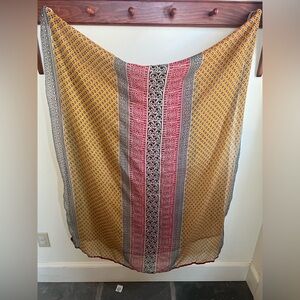 Stunning Chiffon Wrap with Velvet Trim